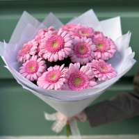 Букет_Гербера розовая 19 шт